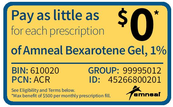 Copay card for Bexarotene Gel